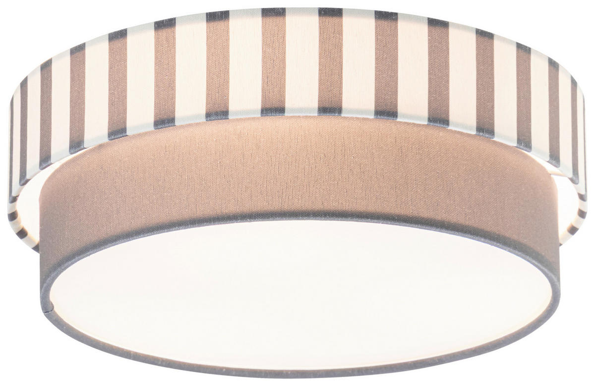 DECKENLEUCHTE  37/13 cm    - Naturfarben/Grau, MODERN, Kunststoff/Textil (37/13cm) - Novel