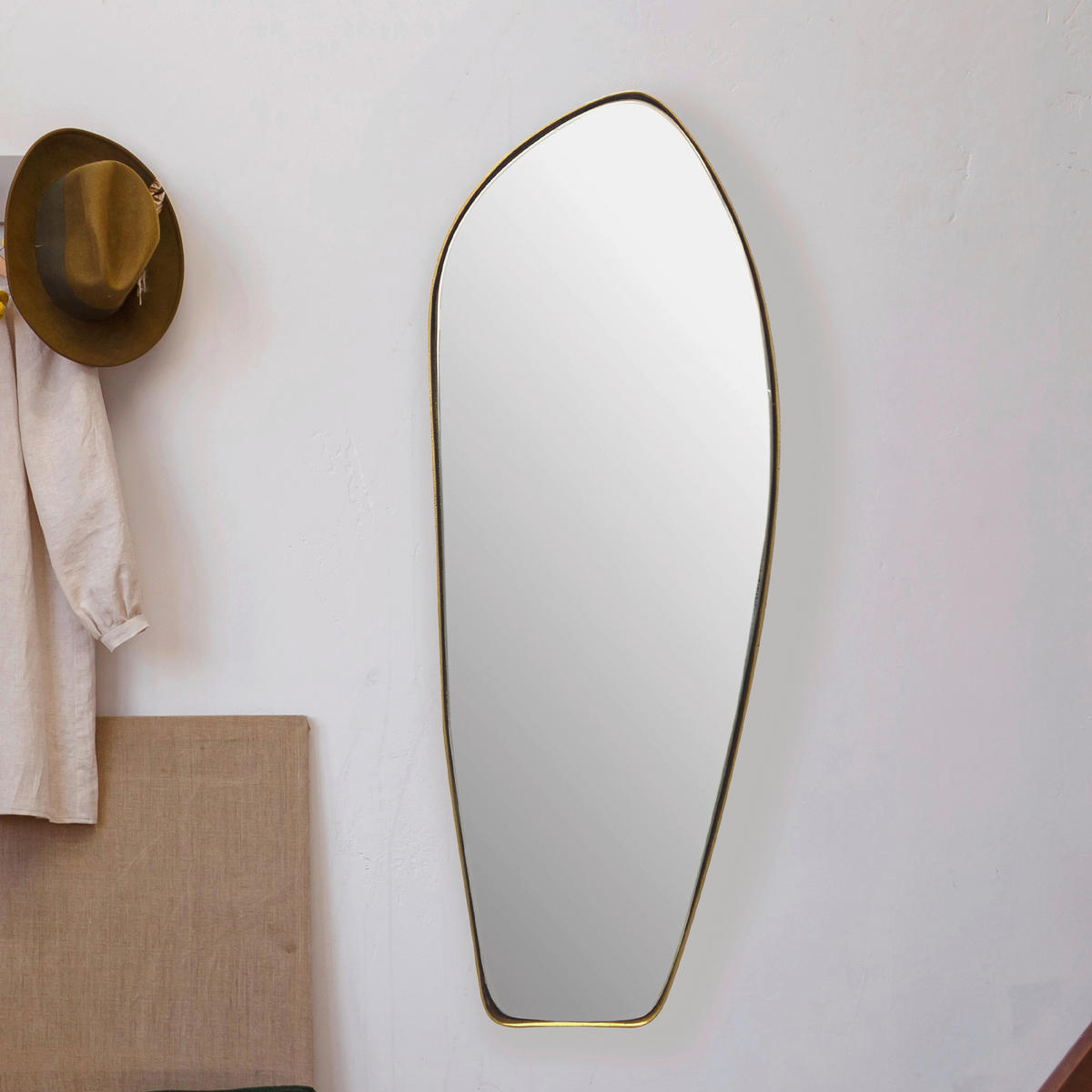 WANDSPIEGEL 33/90/2,5 cm  - Goldfarben, Design, Glas/Metall (33/90/2,5cm) - MID.YOU