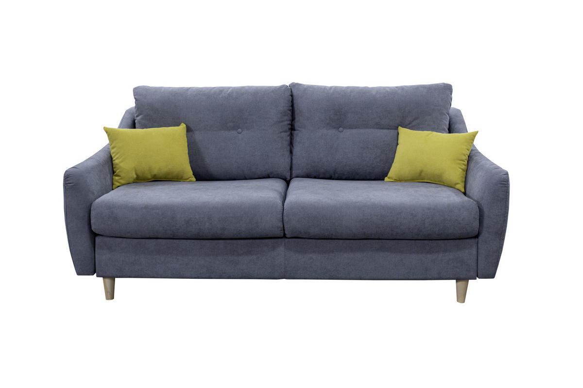 DVOSJED drvo, metal, tekstil  siva    - siva/žuta, Moderno, drvo/metal (190/100/78cm) - Hom`in