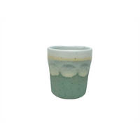 ESPRESSOTASSE 80 ml  - Beige/Grün, Trend, Keramik (6,1cm) - Landscape