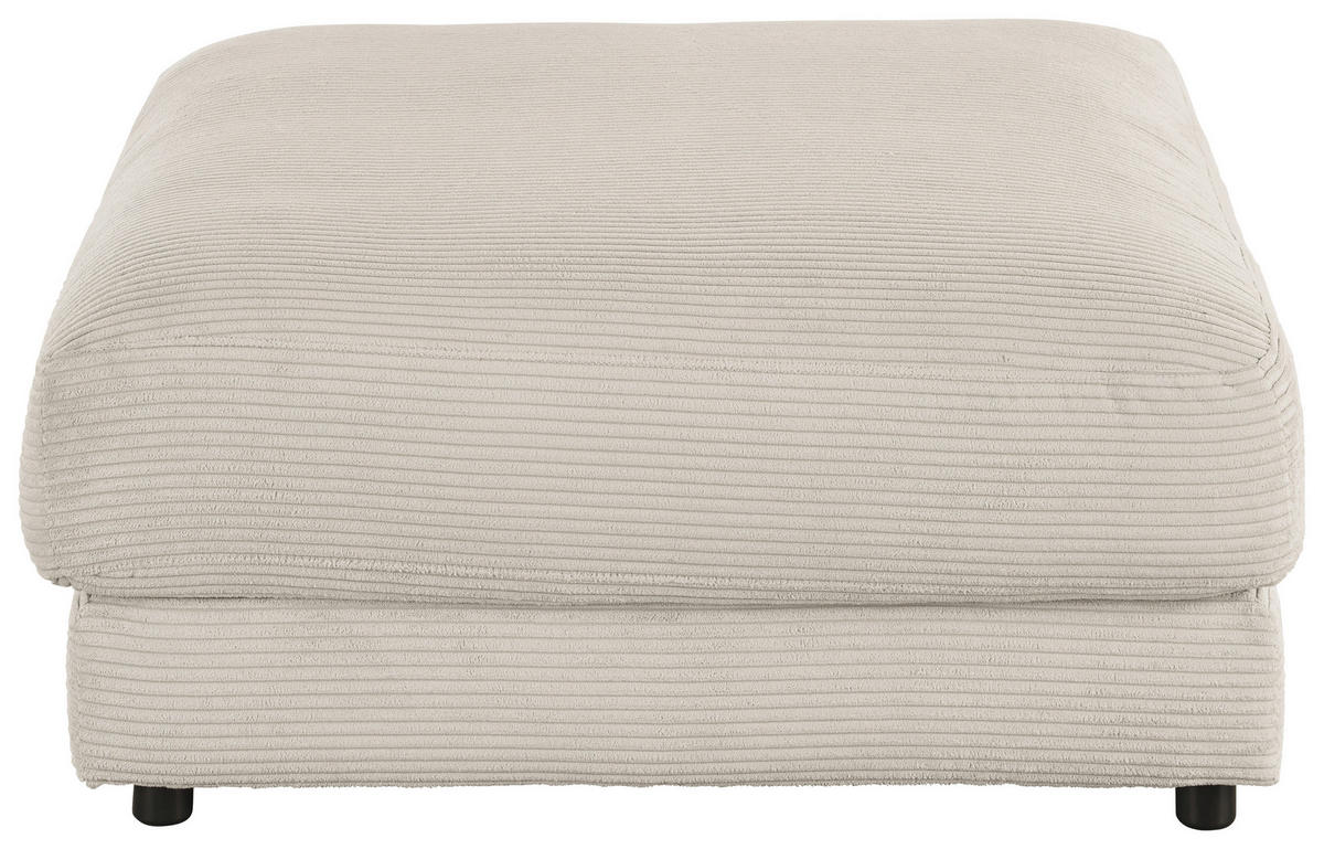 HOCKER in Textil Hellgrau  - Hellgrau/Schwarz, Design, Kunststoff/Textil (100/86/100cm) - Pure Home Lifestyle