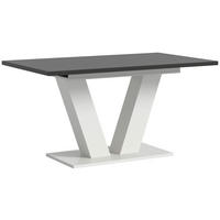 AUSZIEHTISCH Grau rechteckig  ausziehbar  - Weiß/Grau, Trend, Holzwerkstoff (150-190/76/90cm)