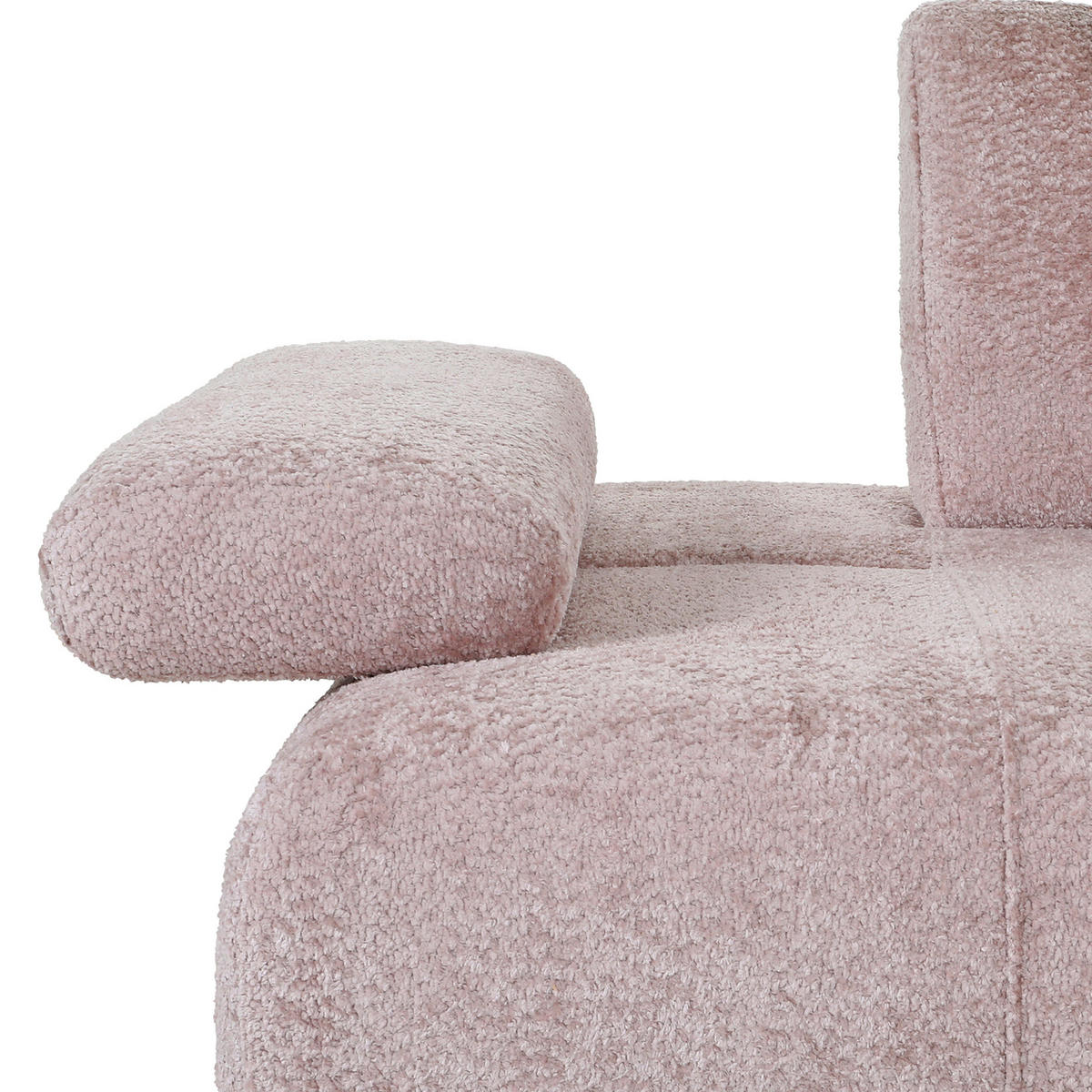 SCHLAFSOFA in Chenille Rosa  - Schwarz/Rosa, KONVENTIONELL, Kunststoff/Textil (235-255/80/116-138cm) - Carryhome