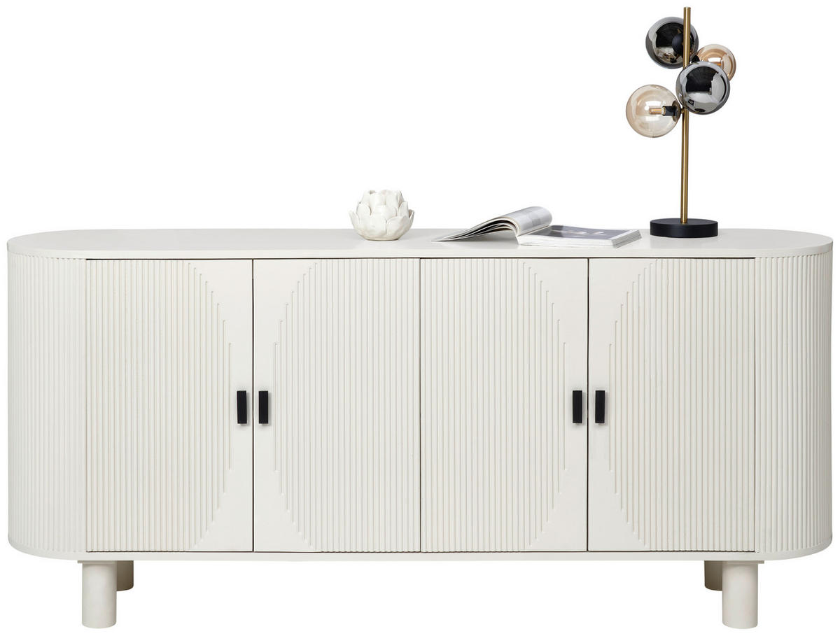 TÁLALÓSZEKRÉNY 180/80/40 cm  - bézs, Trend, fém/fa (180/80/40cm) - Ambia Home