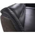 ECKBANK 178/237 cm  in Anthrazit  - Anthrazit/Schwarz, Design, Leder/Textil (178/237cm) - Novel