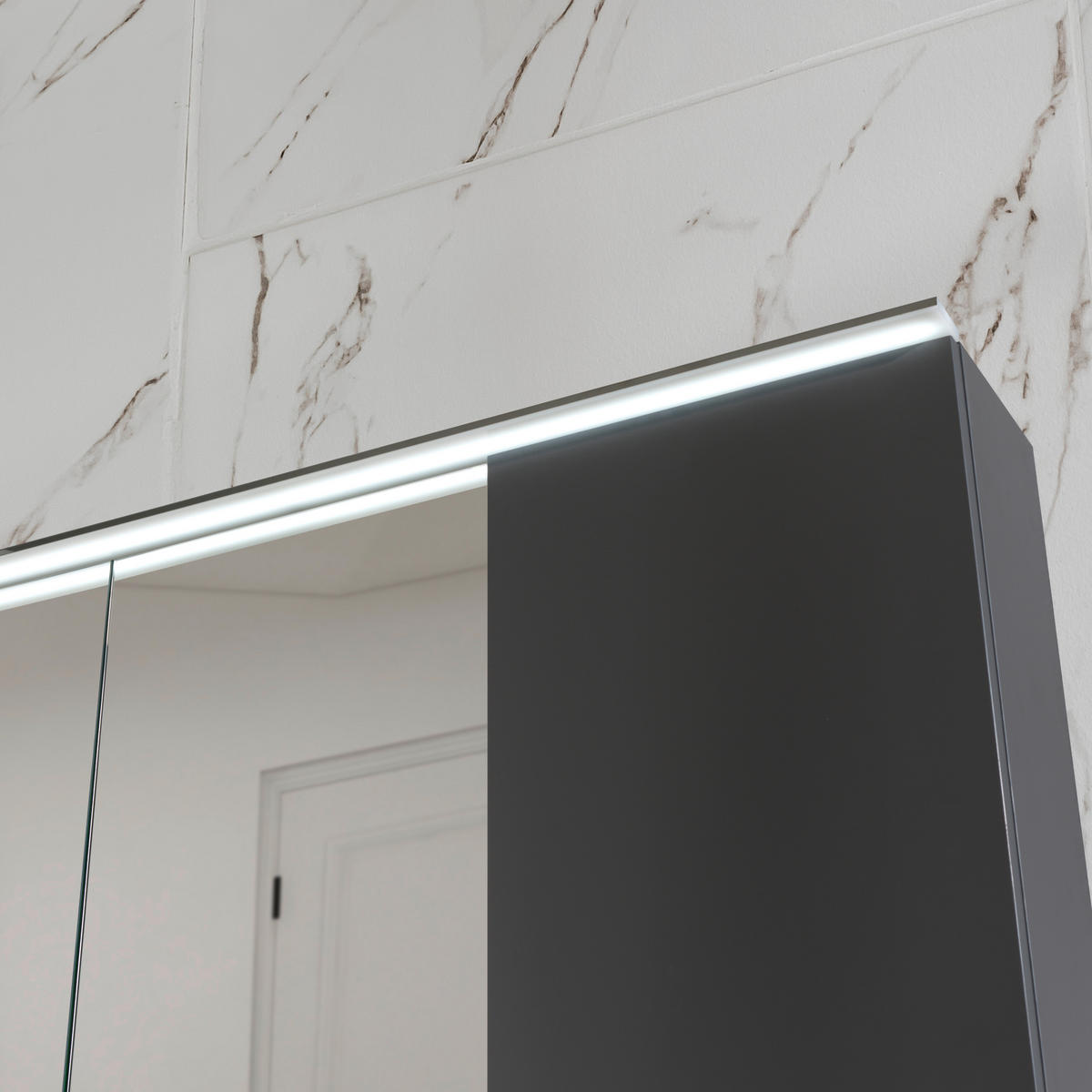 BADEZIMMER  in 207 cm  - Graubraun/Eschefarben, MODERN, Glas/Holz (207cm) - Novel