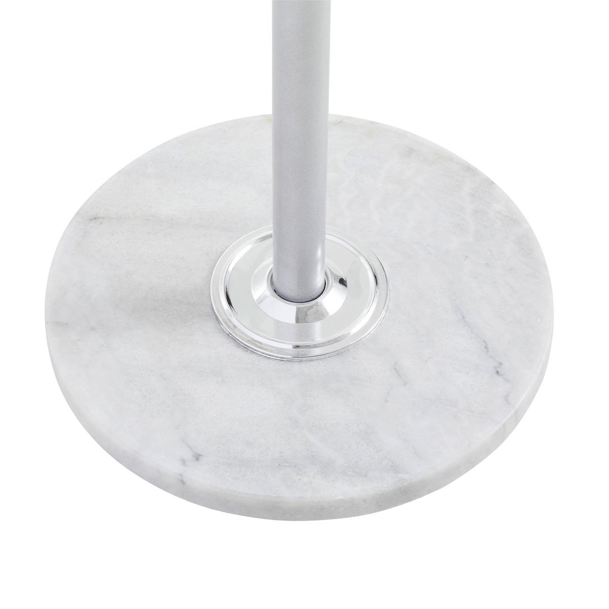 STANDER HAINE in argintiu, alb 37/170/37 cm   - argintiu/alb, Design, metal/piatră (37/170/37cm) - Carryhome