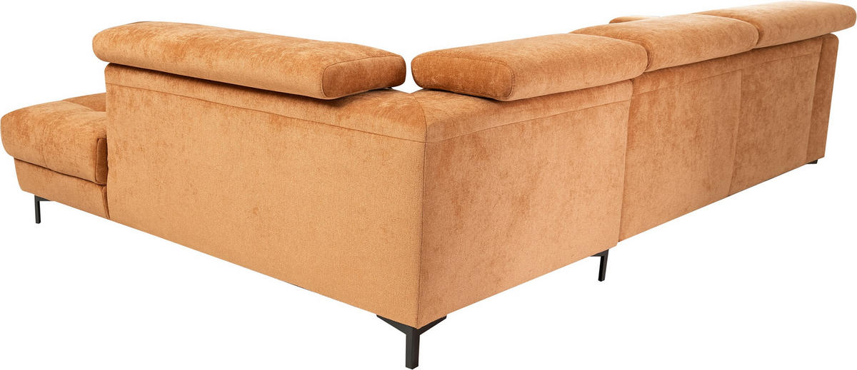 SAROKGARNITÚRA textil sárga  - sárga/fekete, Basics, textil/fém (293/201cm) - Xora