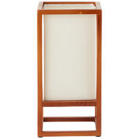 TISCHLEUCHTE - Weiss/Naturfarben, Natur, Holz/Textil (25/12,5/12,5cm) - Brilliant