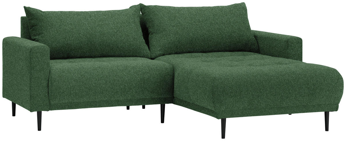 Freisteller von Stylife ECKSOFA Waldgrün Flachgewebe.