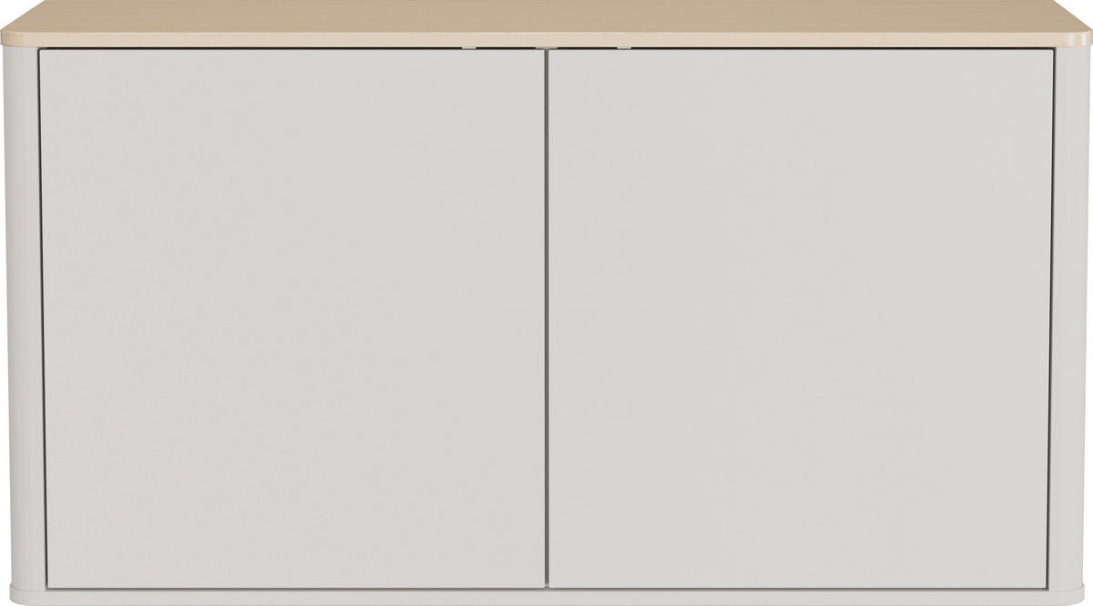 SCHUHSCHRANK  in 110/60/30 cm  - Kaschmir/Eichefarben, Design, Glas/Holzwerkstoff (110/60/30cm) - Germania