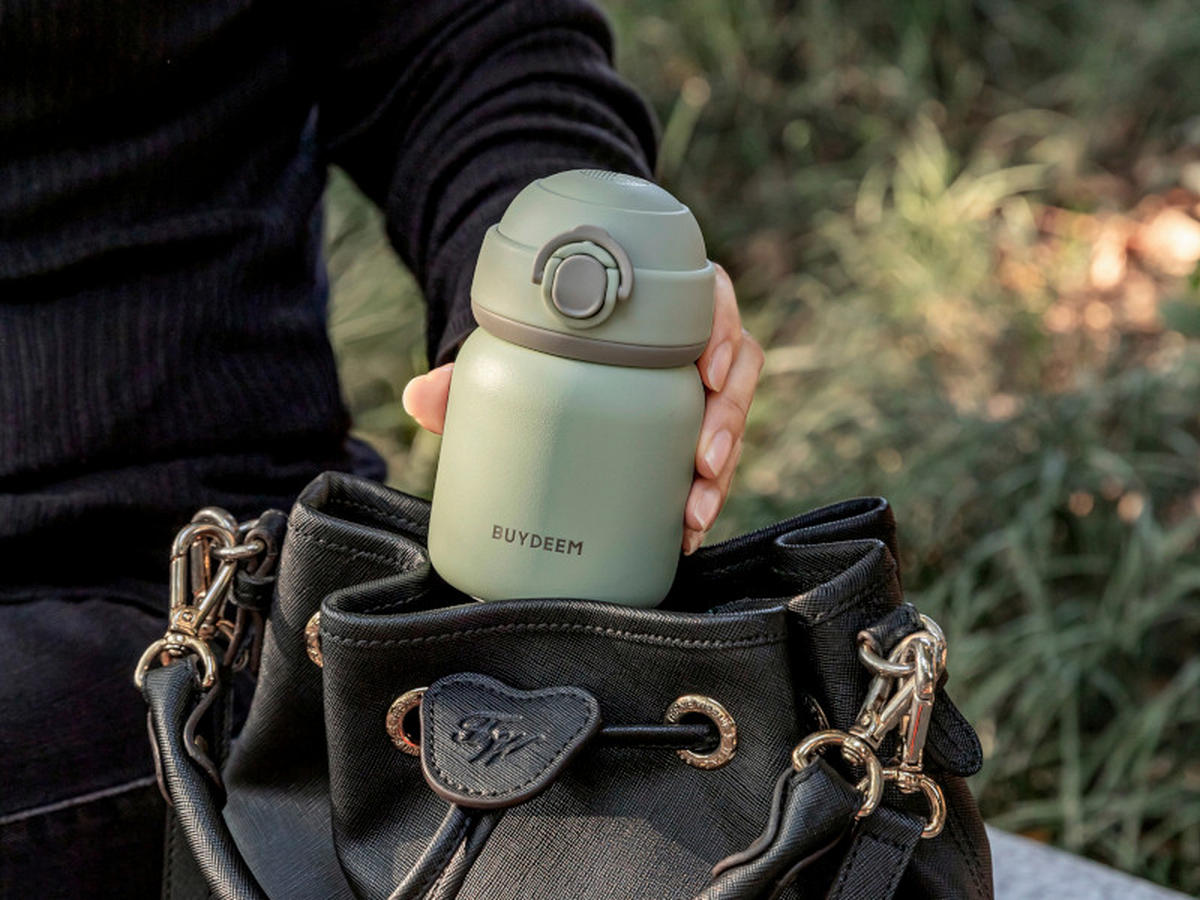 HŐSZIGETELT PALACK 0,2 l  - pasztellzöld, Basics, fém (7/11/12cm) - BUYDEEM