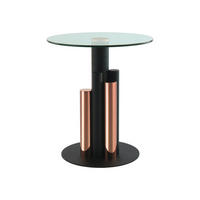 BEISTELLTISCH in Metall, Glas 46/46/52 cm  - Goldfarben, MODERN, Glas/Metall (46/46/52cm) - Kayoom