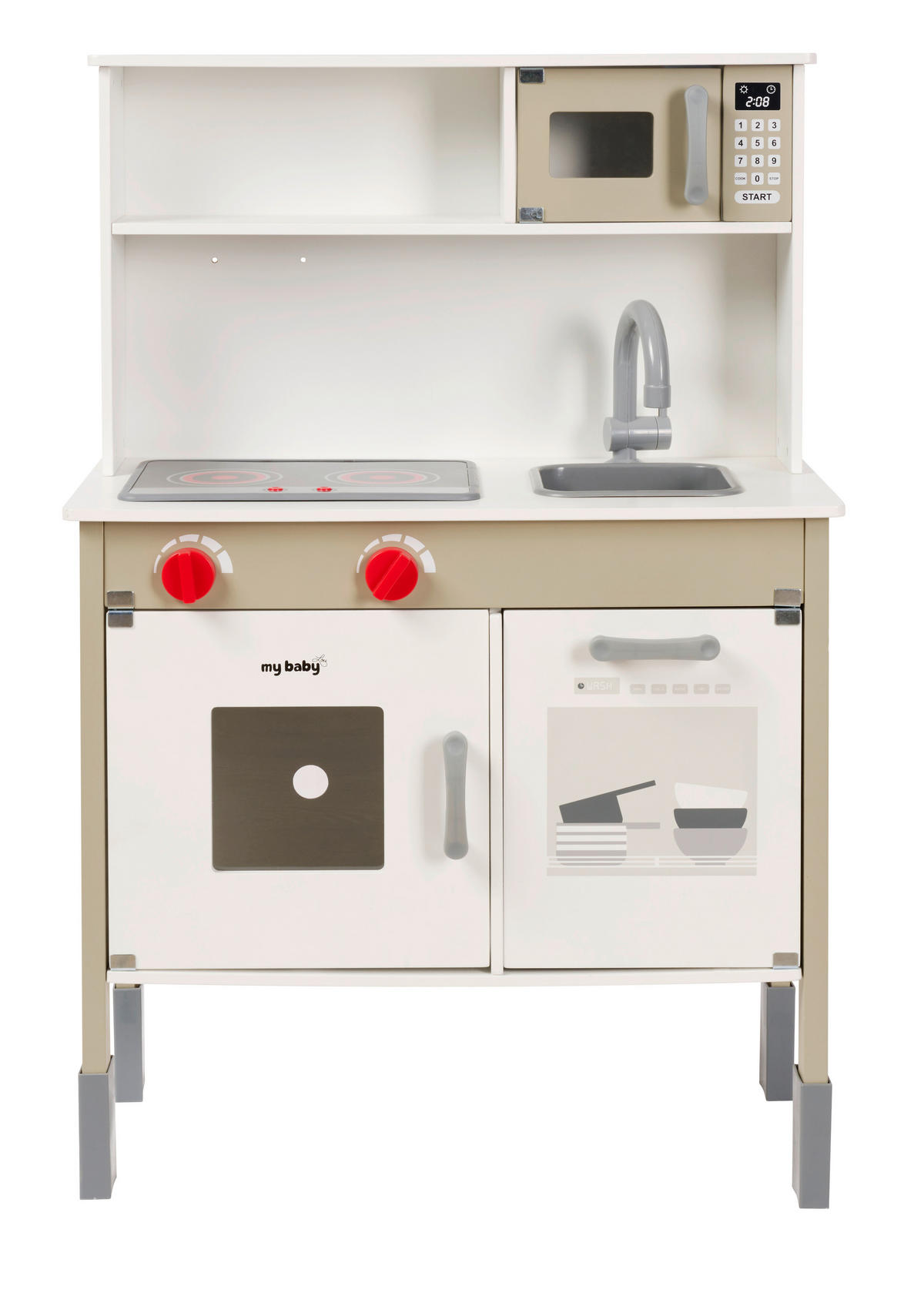 KINDERKÜCHE - Schwarz/Weiß, Basics, Holz/Holzwerkstoff (60/90/30cm) - My Baby Lou