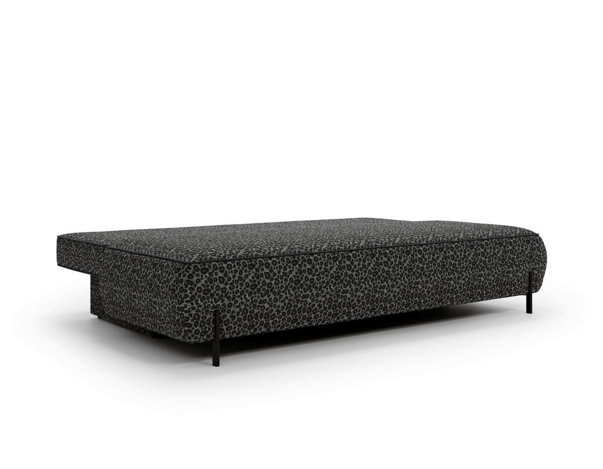 SCHLAFSOFA Jacquard Dunkelgrau Stoffauswahl, Rücken echt  - Dunkelgrau/Schwarz, Design, Textil/Metall (212/90/95cm) - Livetastic