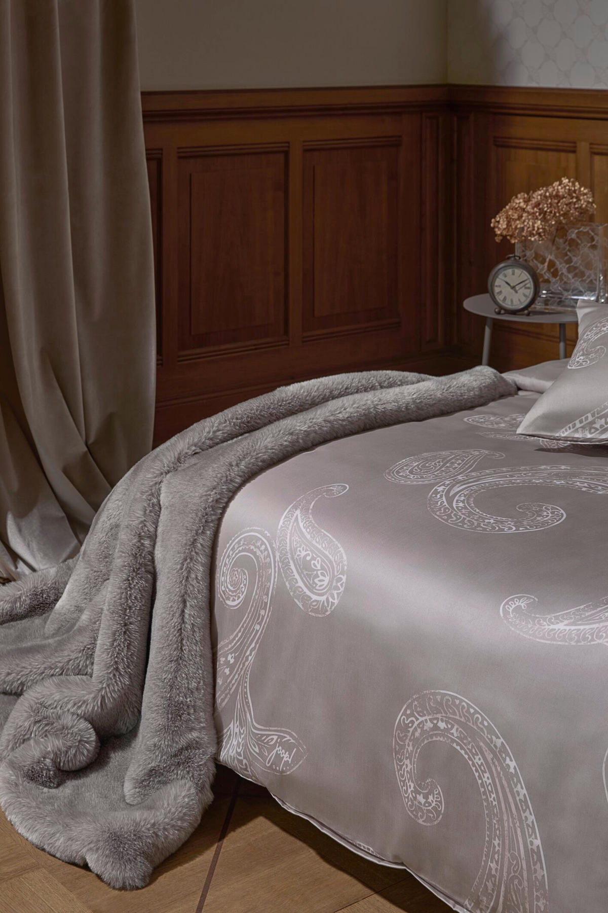 BETTWÄSCHESET Makosatin 160/210 cm  100 cm/65 cm  - Taupe, Design, Textil (160/210cm) - Joop!