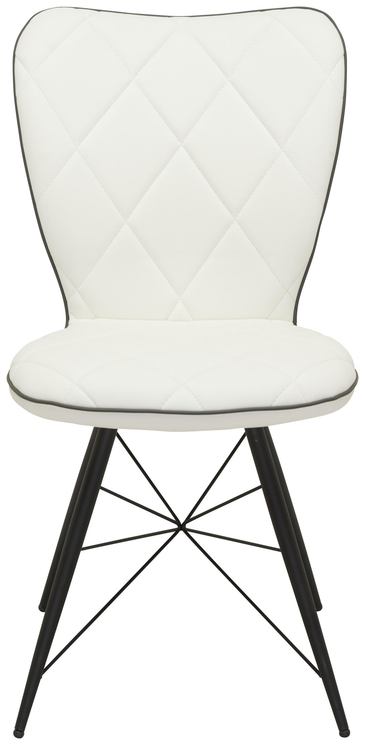 STOLICA  crna, bijela  metal, tekstil      - bijela/siva, Design, metal/tekstil (49/90/61cm) - Hom`in