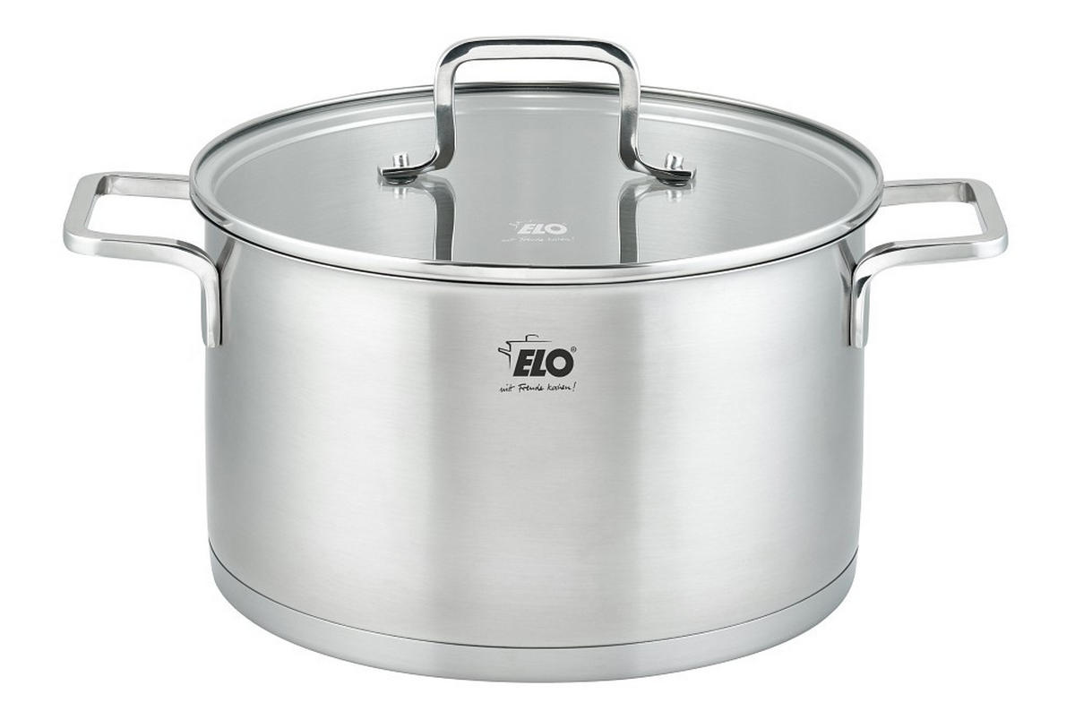 FLEISCHTOPF Topas 5,6 L  - Transparent/Silberfarben, Basics, Glas/Metall (24cm) - ELO