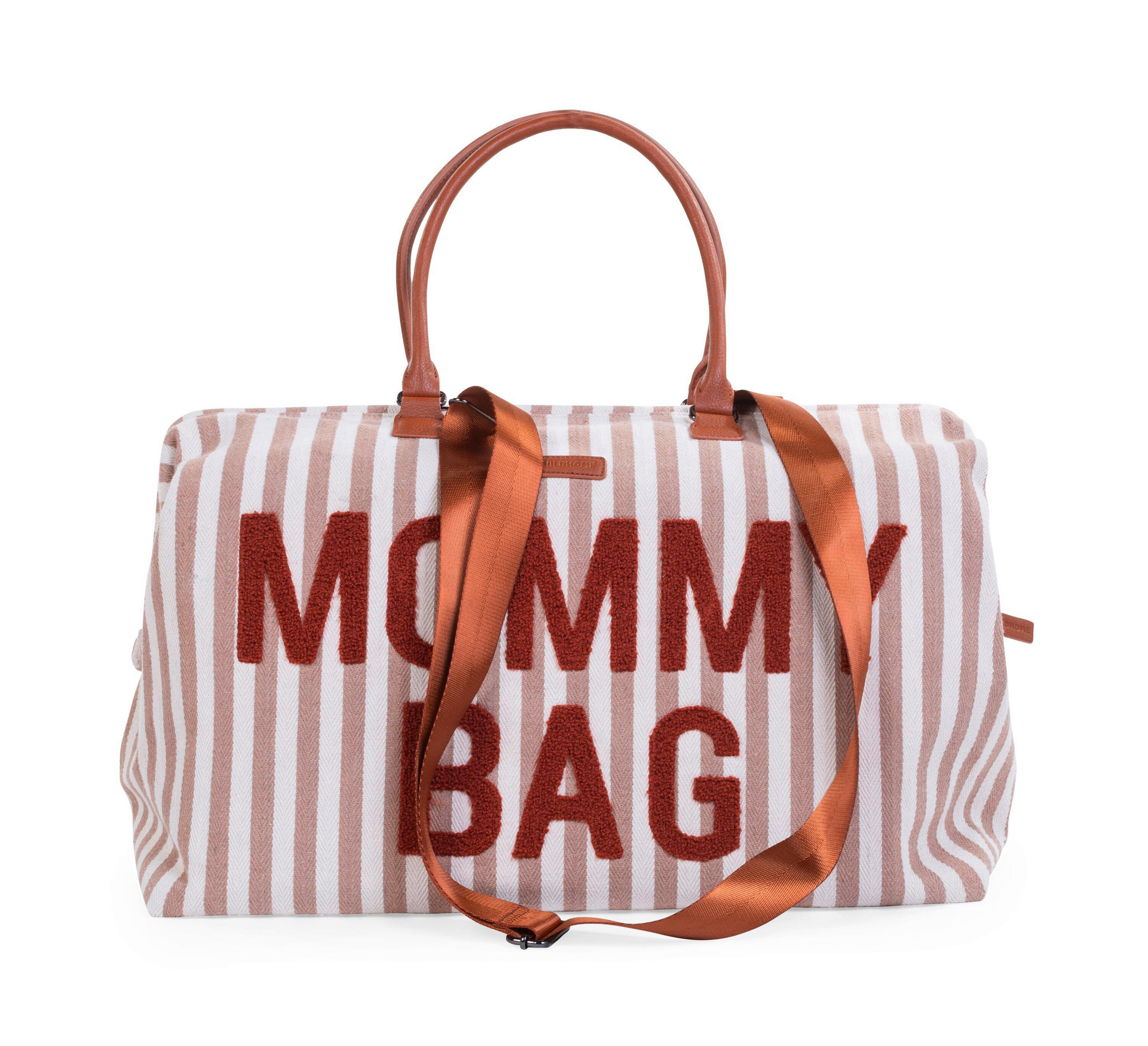 WICKELTASCHE Mommy Bag Terracotta Nude Streifen  - Beige/Terracotta, KONVENTIONELL, Kunststoff/Textil (55/30/40cm) - Childhome