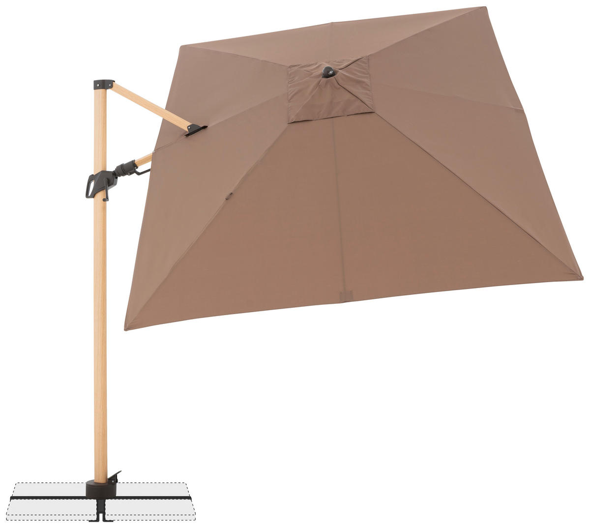AMPELSCHIRM  300/220 cm  - Greige/Eschefarben, Basics, Textil/Metall (300/220cm) - Doppler