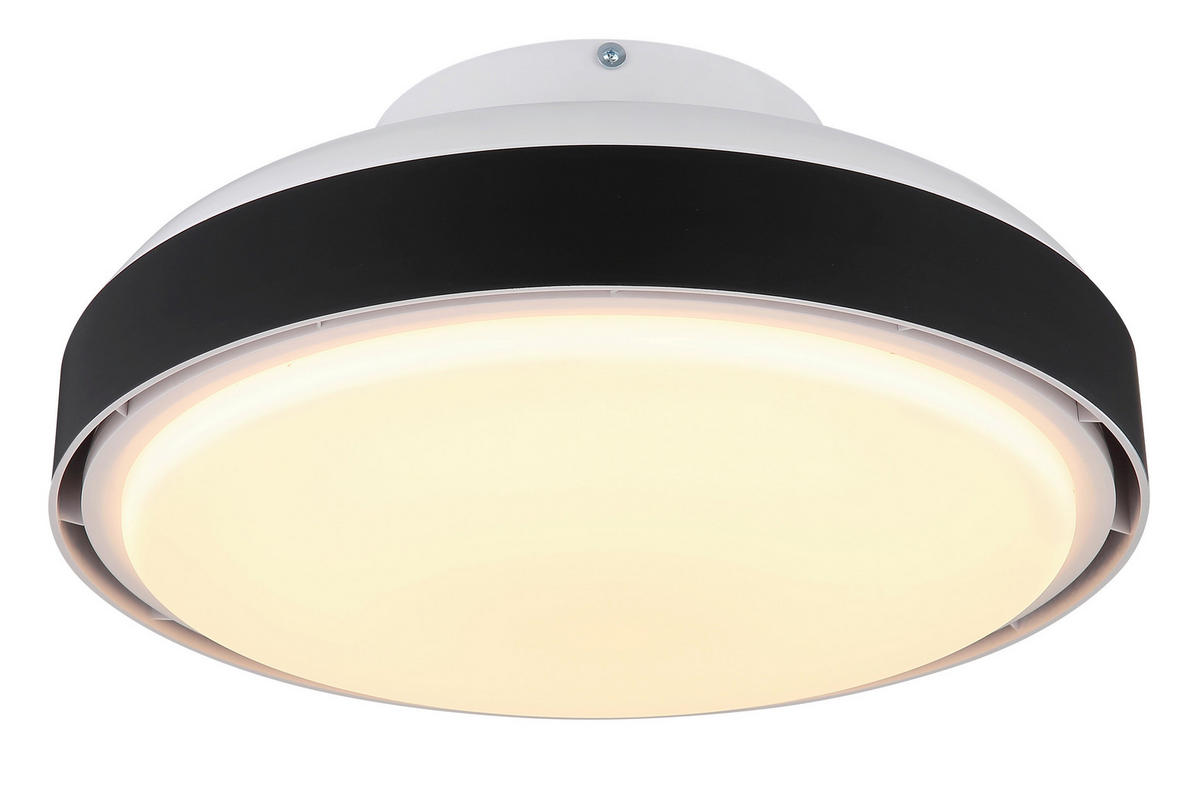 DECKENVENTILATOR  45/20 cm    - Weiss/Opal, Basics, Kunststoff (45/20cm) - Globo