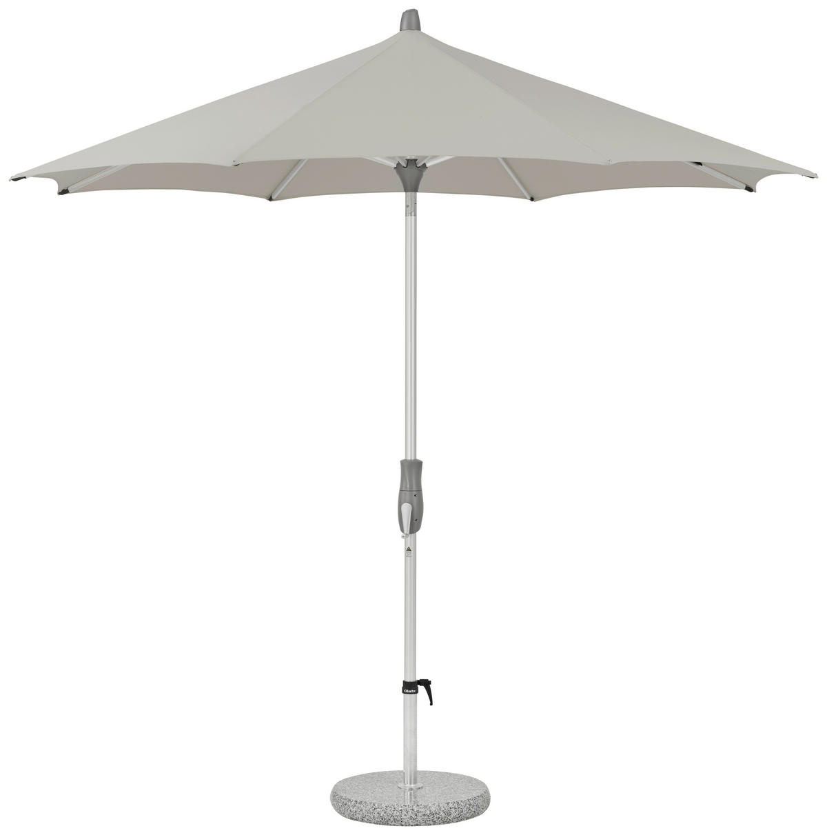 SONNENSCHIRM   - Silberfarben, Konventionell, Metall - Glatz