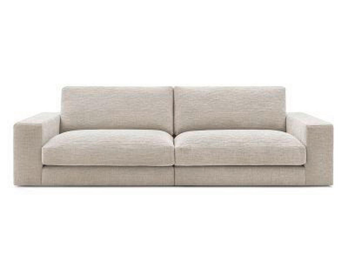 3-SITZER-SOFA LEONARD Struktur Beige  - Beige/Schwarz, MODERN, Kunststoff/Textil (234/109/77cm)