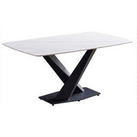 TRPEZARIJSKI STO  crna, bela   - bela/crna, Konvencionalno, metal/keramika (180/75/90cm) - Hom`in