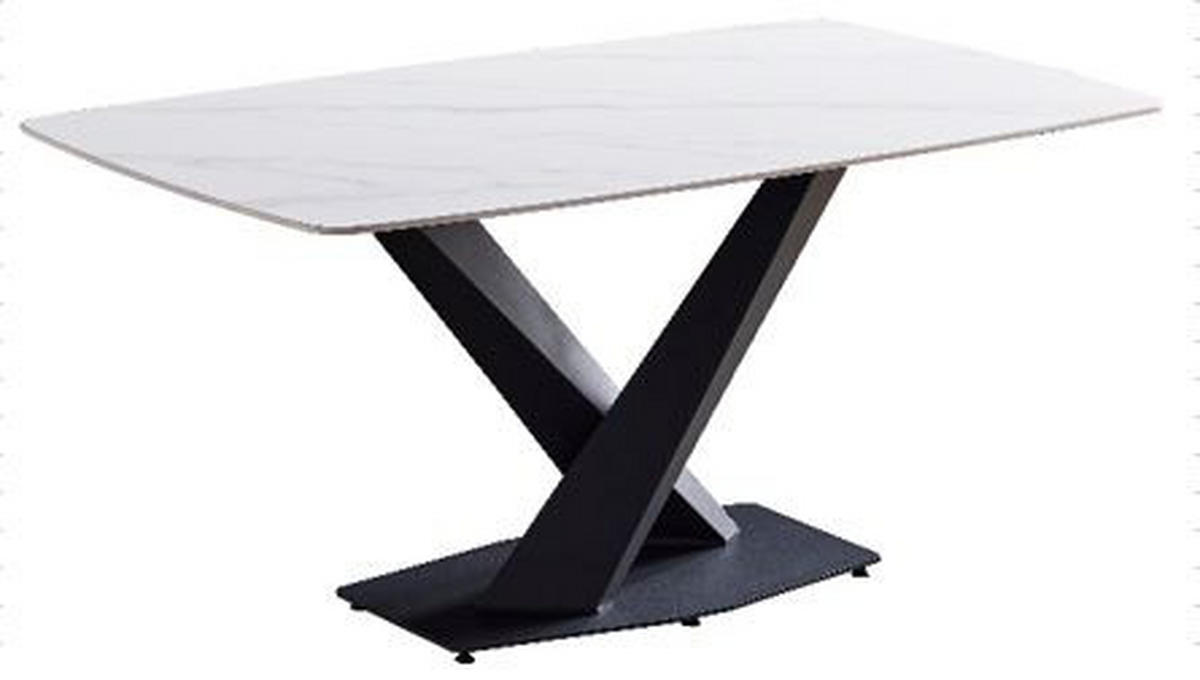 TRPEZARIJSKI STO  crna, bela   - bela/crna, Konvencionalno, metal/keramika (180/75/90cm) - Hom`in