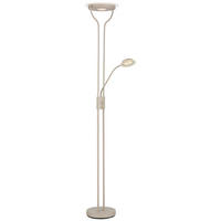 LED-STEHLEUCHTE Briant 28/25,5/180 cm  - Sandfarben/Transparent, Design, Glas/Kunststoff (28/25,5/180cm) - Globo