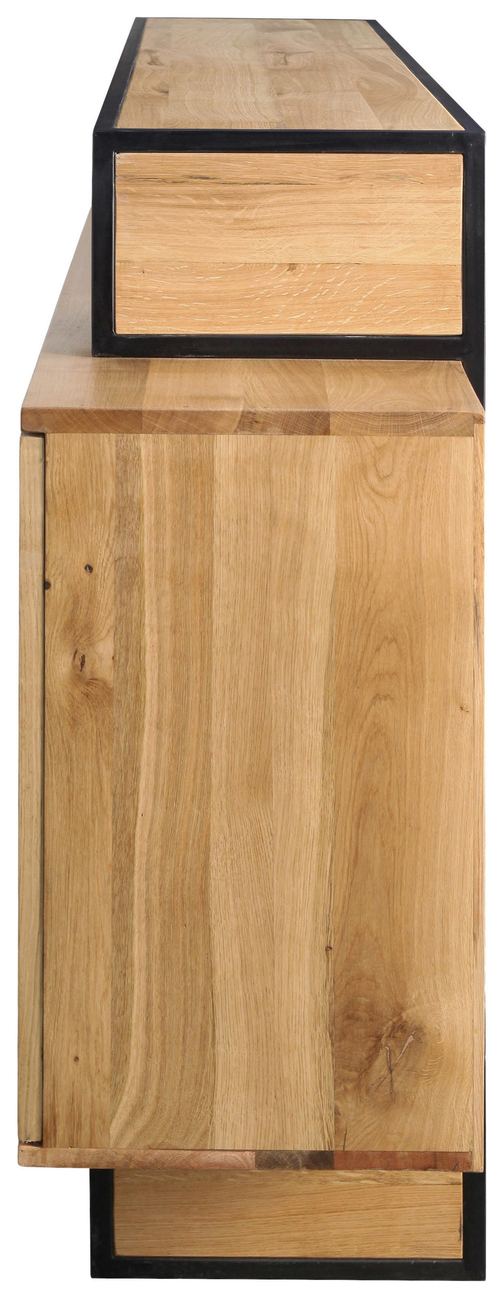 SIDEBOARD  175/100/35 cm  - Eichefarben/Schwarz, LIFESTYLE, Holz/Metall (175/100/35cm) - Landscape