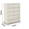 KOMMODE  in 80/100/43 cm  - Champagner, Design, Glas/Holzwerkstoff (80/100/43cm) - Carryhome