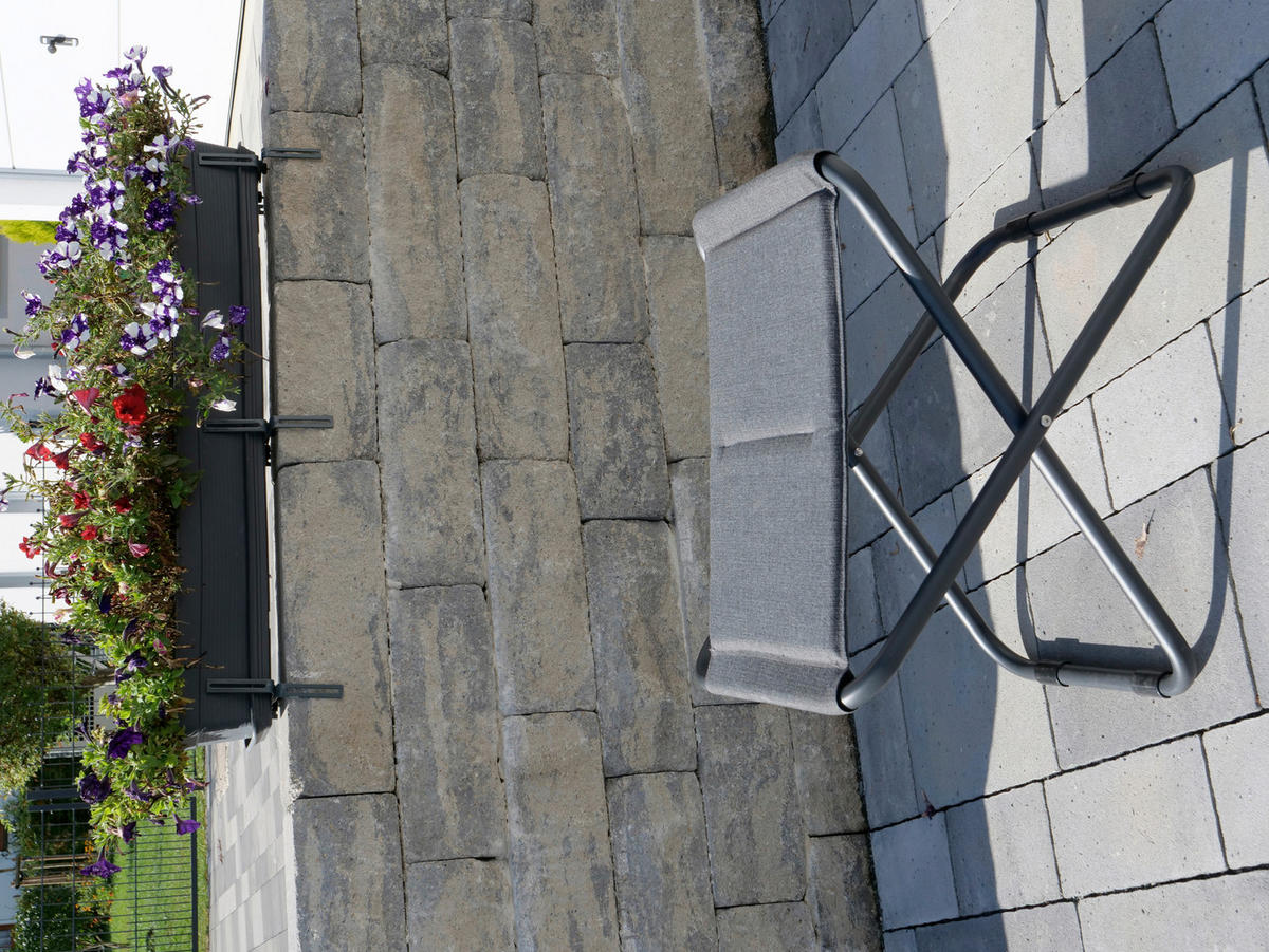 GARTENHOCKER in  - Anthrazit/Grau, KONVENTIONELL, Textil/Metall (52/48/45cm)