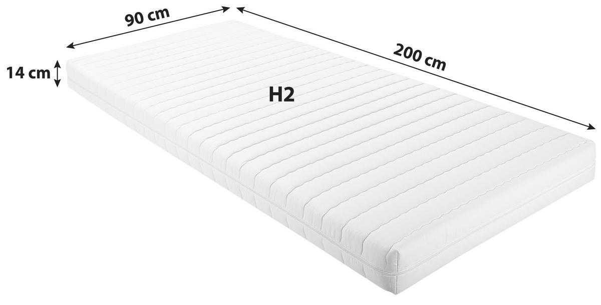 DĚTSKÁ MATRACE - bílá, Moderní, textil (90/200cm) - MID.YOU
