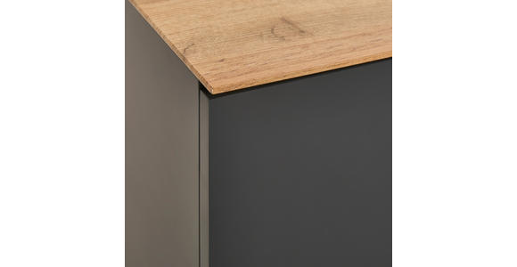 SIDEBOARD 160/82/42 cm  in Anthrazit, Eichefarben  - Eichefarben/Anthrazit, LIFESTYLE, Glas/Holzwerkstoff (160/82/42cm) - Novel