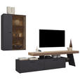 WOHNWAND  in Anthrazit, Eichefarben  311/196/44 cm  - Eichefarben/Anthrazit, Design, Glas/Holz (311/196/44cm) - Valnatura