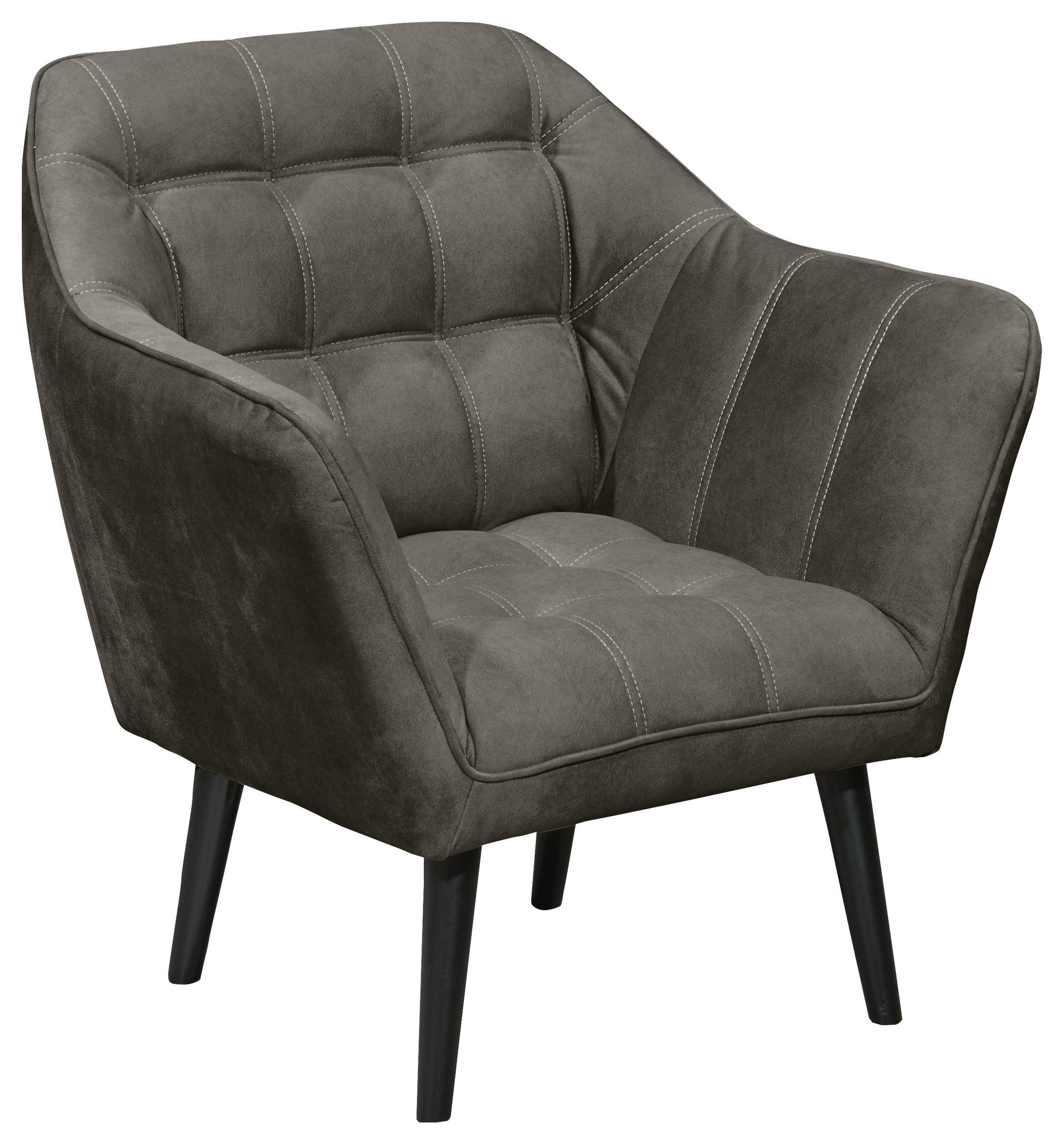 KOKTEL FOTELJA 84/87/70 cm , antracit  - crna/antracit, Moderno, tekstil/drvo (84/87/70cm) - MID.YOU