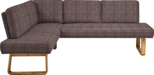 ECKBANK 174/240 cm  in Eichefarben, Dunkelbraun  - Eichefarben/Dunkelbraun, Design, Holz/Textil (174/240cm) - Dieter Knoll