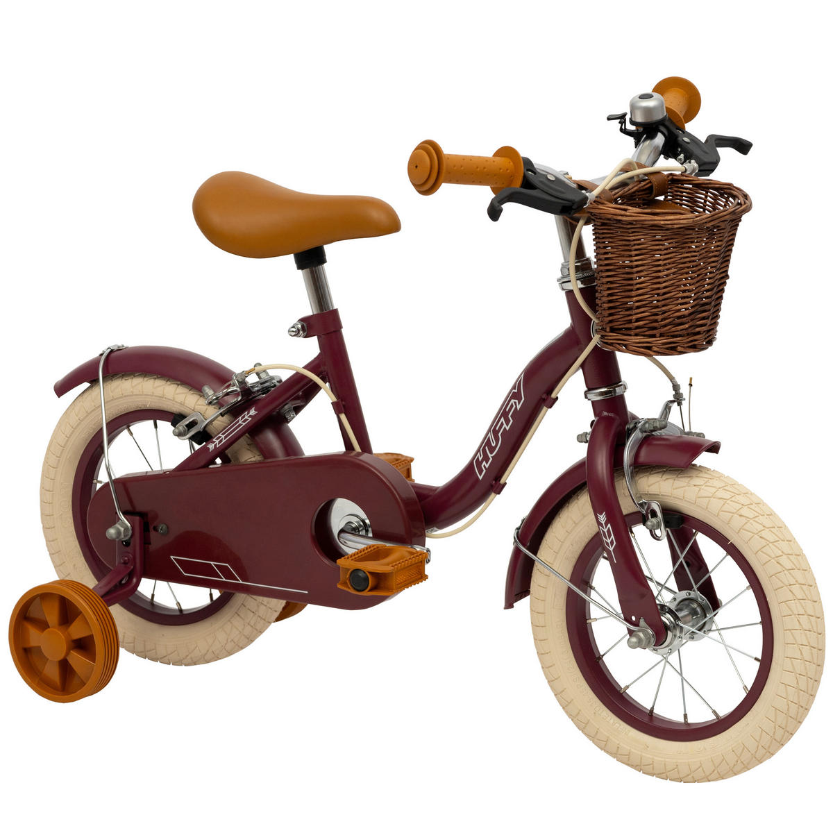 KINDERFAHRRAD 12 Zoll  - Bordeaux, Basics, Metall (47,5/62/85cm)