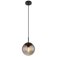HÄNGELEUCHTE 20/120 cm   - Schwarz/Grau, Design, Glas/Kunststoff (20/120cm) - Globo