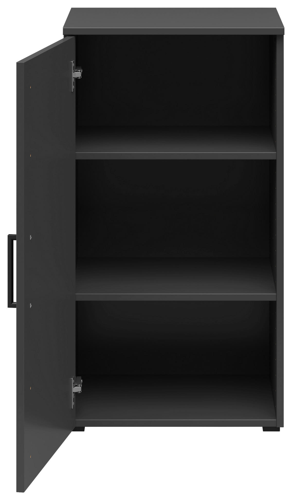 KOMODA, barve grafita  - črna/barve grafita, Moderno, umetna masa/leseni material (45/83/40cm) - Carryhome