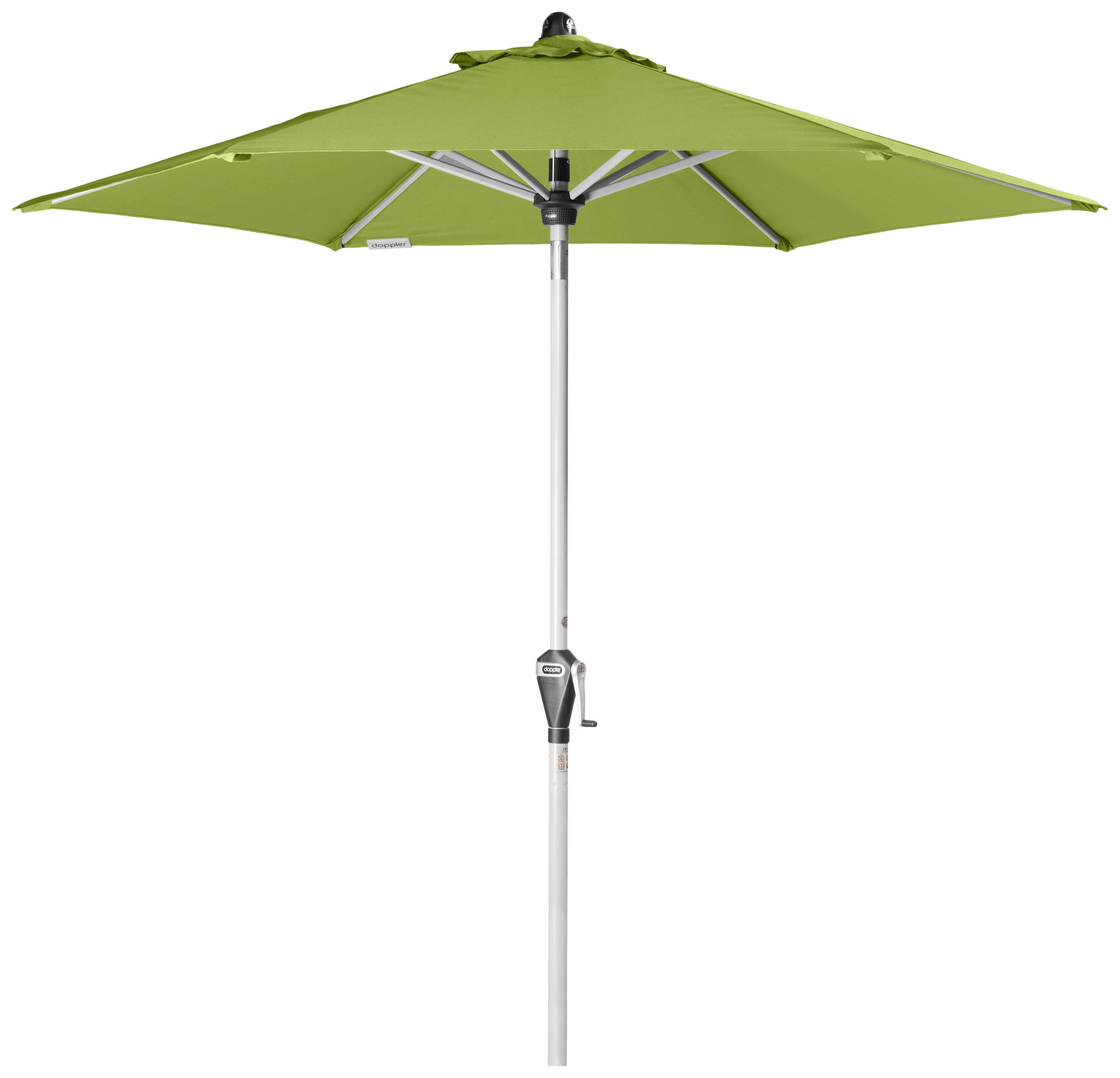 SONNENSCHIRM 210 cm Hellgrün  - Silberfarben/Hellgrün, Basics, Textil/Metall (210/210cm) - Doppler