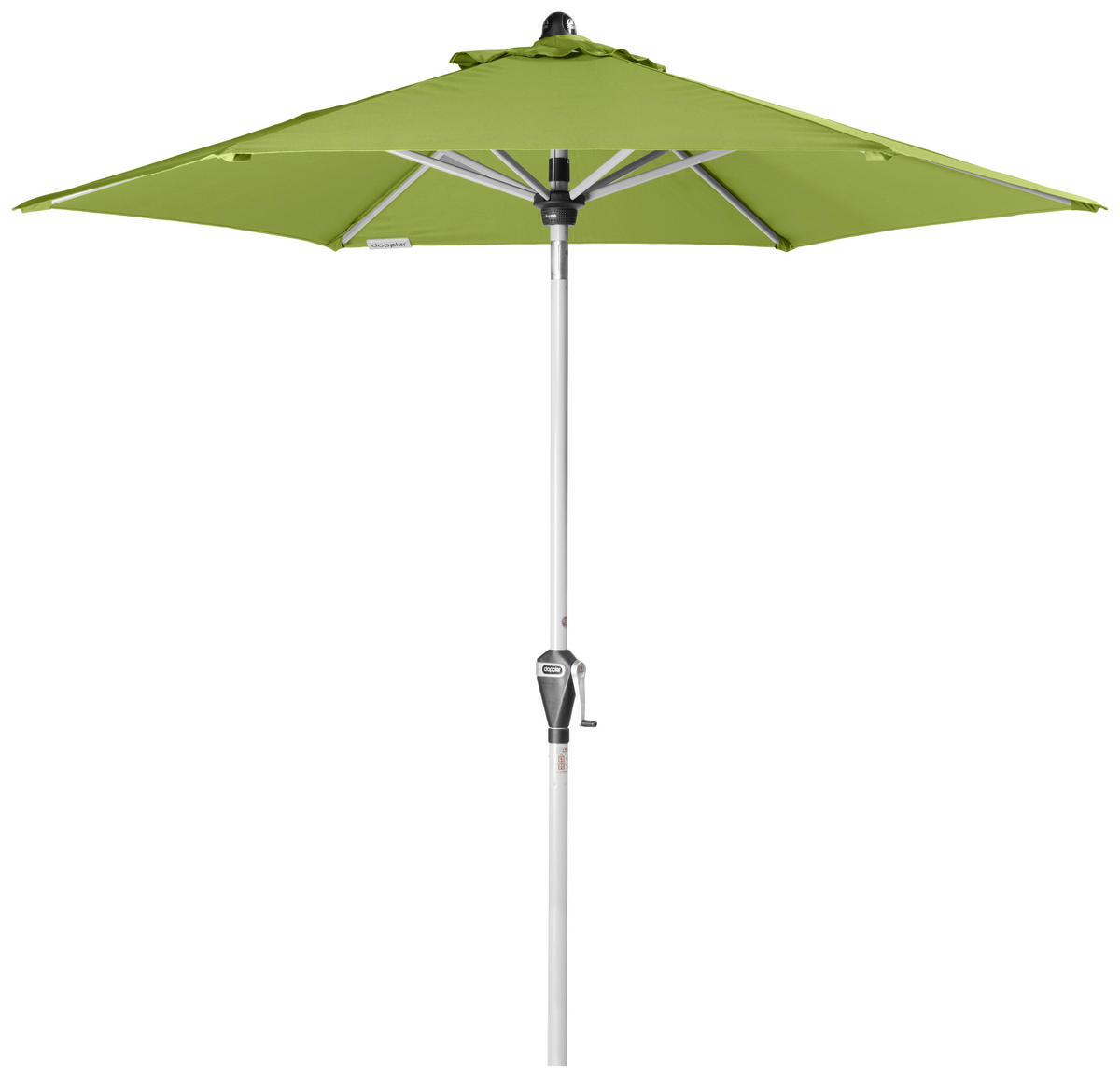SONNENSCHIRM 210 cm Hellgrün  - Silberfarben/Hellgrün, Basics, Textil/Metall (210/210cm) - Doppler