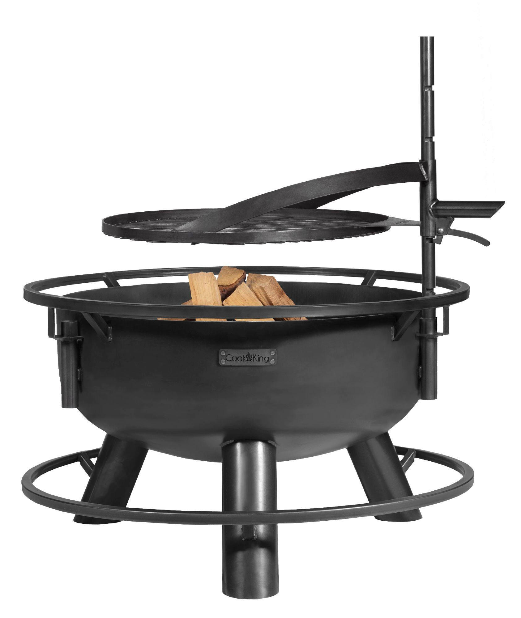 FEUERSCHALE  - Schwarz, Basics, Metall (94/110/94cm)