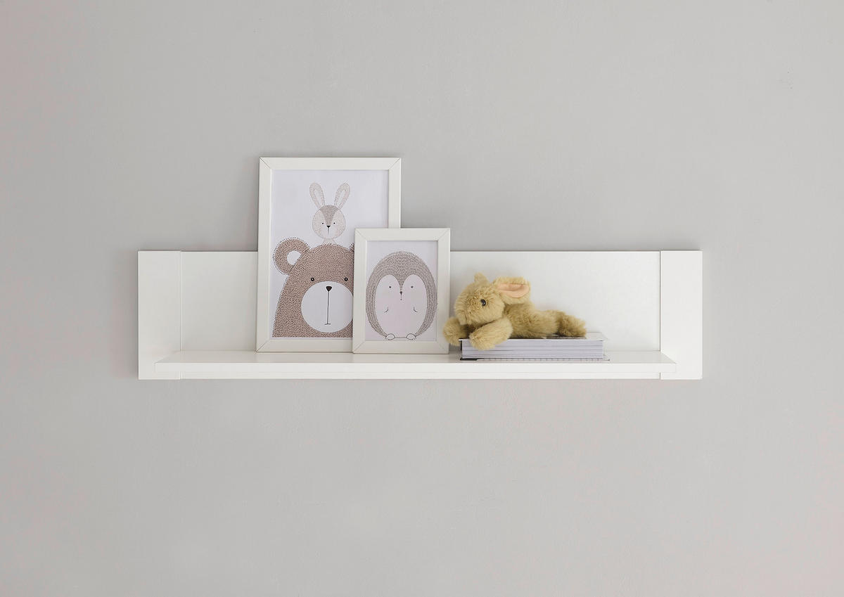 POLICA ZIDNA  Pulni  - bijela, Basics, drvni materijal (96/22/22cm) - My Baby Lou