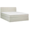 BOXSPRINGBETT 160/200 cm  in Hellgrau  - Hellgrau/Schwarz, KONVENTIONELL, Holz/Textil (160/200cm) - Boxxx