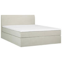 BOXSPRINGBETT 160/200 cm  in Hellgrau  - Hellgrau/Schwarz, KONVENTIONELL, Holz/Textil (160/200cm) - Boxxx