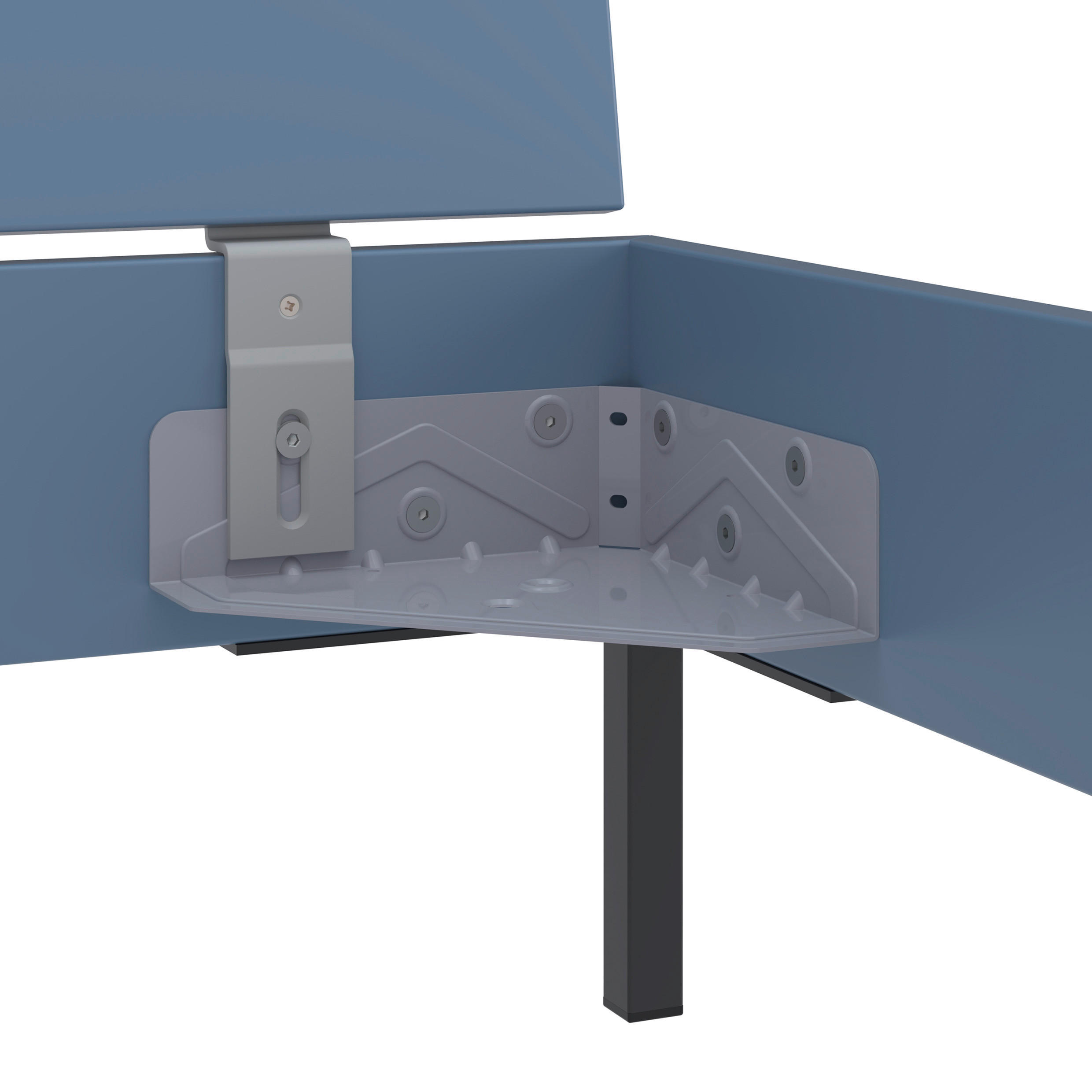 BETT Primolar 90/200 cm Blau  - Blau/Schwarz, Design, Metall (90/200cm) - Xora