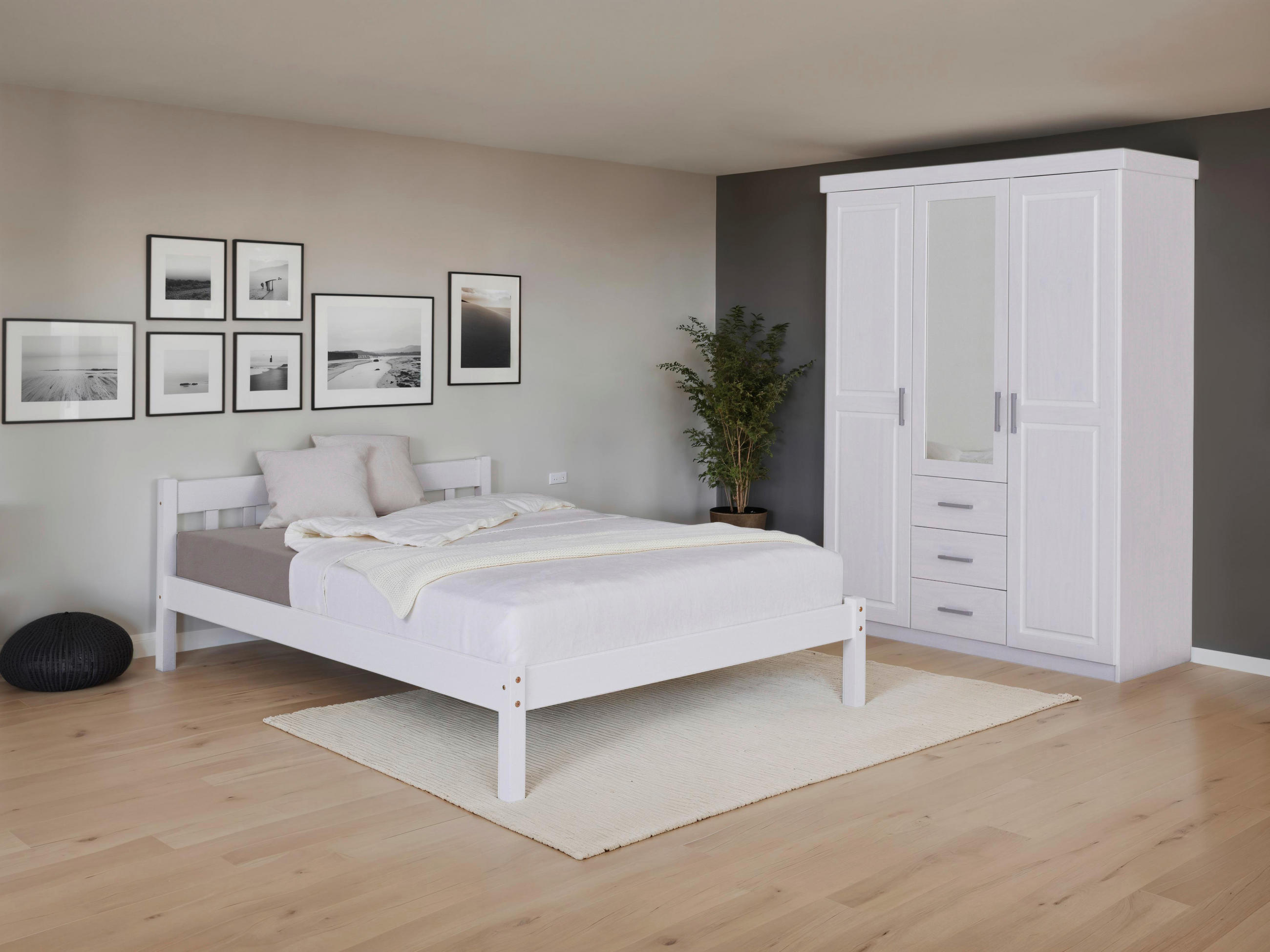 EINZELZIMMER Weiß  - Weiß, MODERN, Holz - MID.YOU