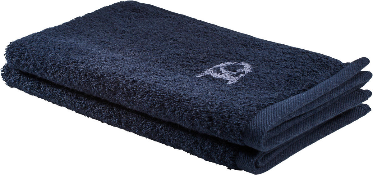 RUČNÍK PRO HOSTY, 30/50 cm, modrá, šedá - šedá/modrá, Design, textil (30/50cm) - Dieter Knoll